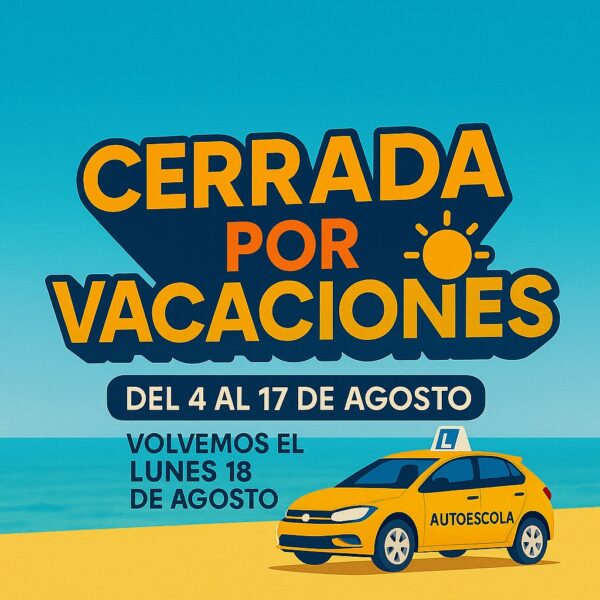 📣 ¡Nos vamos de vacaciones! ☀️🚗
Del 4 al 17 de agosto (ambos incluidos), nuestras oficinas permanecerán cerradas por vacaciones.
Volvemos con las pilas cargadas el lunes 18 de agosto 💪😉
Si necesitas contactar con nosotros, puedes enviarnos un mensaje por WhatsApp y te responderemos a la vuelta 📲
¡Feliz verano a todos! 🌴🌞
#AutoescolaDelPenedès #VacacionesDeVerano #NosVemosPronto #Verano2025